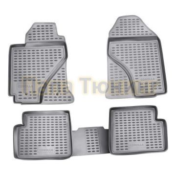 Коврики в салон полиуретан 4 штуки Autofamily для Toyota Corolla 2002-2007 Коврики в салон полиуретан 4 штуки Autofamily для Toyota Corolla 2002-2007