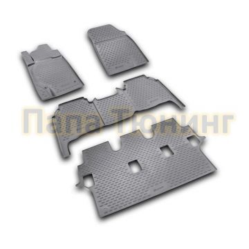 Коврики в салон полиуретан 4 штуки Autofamily для Toyota Land Cruiser 200 2007-2012 Коврики в салон полиуретан 4 штуки Autofamily для Toyota Land Cruiser 200 2007-2012