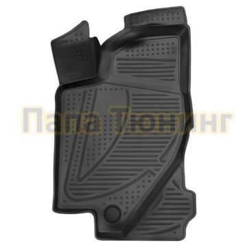 Коврик 3D в салон передний левый полиуретан 1 штука Autofamily для Lada Kalina 2004-2013