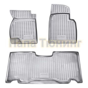 Коврики в салон полиуретан 3 штуки Autofamily для УАЗ 3163 Патриот 2005-2014 Коврики в салон полиуретан 3 штуки Autofamily для УАЗ 3163 Патриот 2005-2014