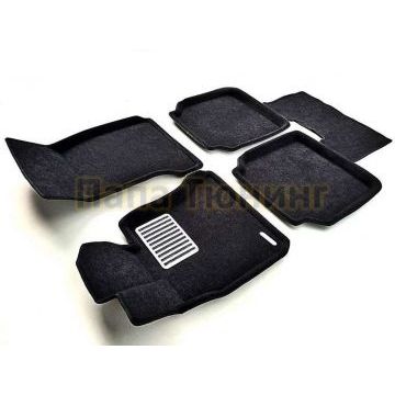 Коврики текстильные 3D Euromat чёрные Original Lux для BMW 7 F02 2008-2015