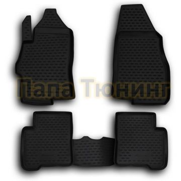 Коврики в салон полиуретан 4 штуки Autofamily для FIAT Linea 2006-2012