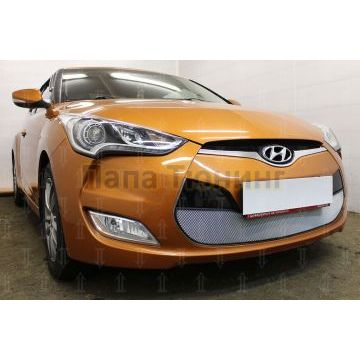 Защита радиатора Hyundai Veloster 2012-2016 chrome