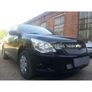 Защита радиатора Ravon R4 2016- / Chevrolet Cobalt 2013- black низ