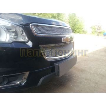 Защита радиатора Chevrolet Trailblazer 2013- (2 части) chrome PREMIUM