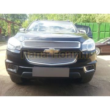 Защита радиатора Chevrolet Trailblazer 2013- (2 части) chrome PREMIUM