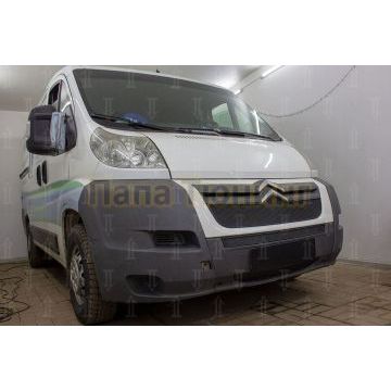 Защита радиатора Peugeot Boxer 2014- (2 части) / Fiat Ducato IV 2014- / Citroen Jumper 2014- (2 части) black низ