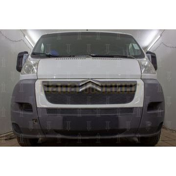 Защита радиатора Peugeot Boxer 2014- (2 части) / Fiat Ducato IV 2014- / Citroen Jumper 2014- (2 части) black низ