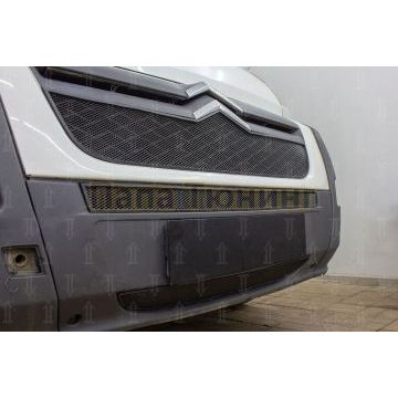Защита радиатора Peugeot Boxer 2014- (2 части) / Fiat Ducato IV 2014- / Citroen Jumper 2014- (2 части) black низ