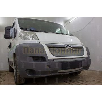Защита радиатора Peugeot Boxer 2014- (2 части) / Fiat Ducato IV 2014- / Citroen Jumper 2014- (2 части) chrome низ