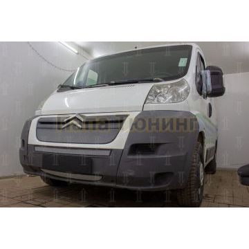 Защита радиатора Peugeot Boxer 2014- (2 части) / Fiat Ducato IV 2014- / Citroen Jumper 2014- (2 части) chrome низ