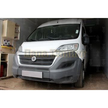 Защита радиатора Peugeot Boxer 2014- (2 части) / Fiat Ducato IV 2014- / Citroen Jumper 2014- (2 части) black низ