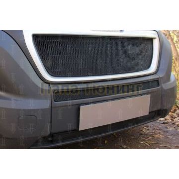 Защита радиатора Peugeot Boxer 2014- (2 части) / Fiat Ducato IV 2014- / Citroen Jumper 2014- (2 части) black низ
