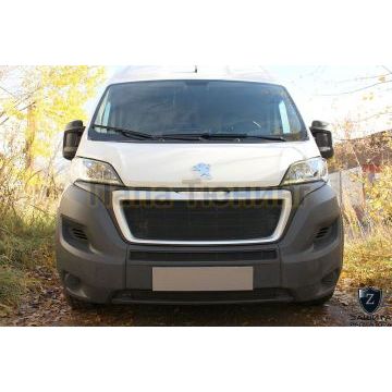 Защита радиатора Peugeot Boxer 2014- (2 части) / Fiat Ducato IV 2014- / Citroen Jumper 2014- (2 части) black низ
