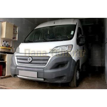 Защита радиатора Peugeot Boxer 2014- (2 части) / Fiat Ducato IV 2014- / Citroen Jumper 2014- (2 части) chrome низ