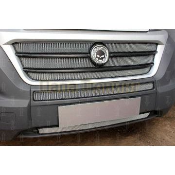 Защита радиатора Peugeot Boxer 2014- (2 части) / Fiat Ducato IV 2014- / Citroen Jumper 2014- (2 части) chrome низ