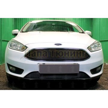 Защита радиатора Ford Focus III (рестайлинг) 2014- black низ PREMIUM