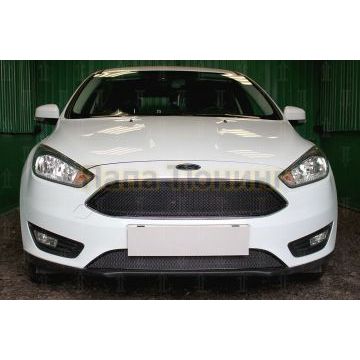 Защита радиатора Ford Focus III (рестайлинг) 2014- black низ PREMIUM