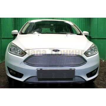Защита радиатора Ford Focus III (рестайлинг) 2014- chrome низ PREMIUM