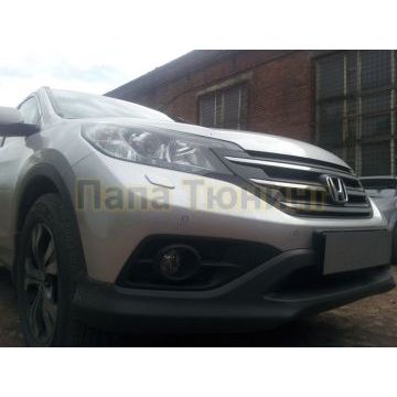 Защита радиатора Honda CR-V IV 2012-2015 2.0 black PREMIUM