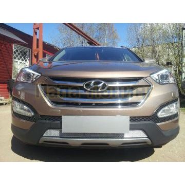 Защита радиатора Hyundai Santa Fe 2012-2015 chrome PREMIUM