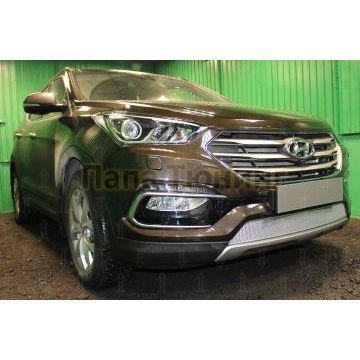 Защита радиатора Hyundai Santa Fe 2015-2018 chrome PREMIUM