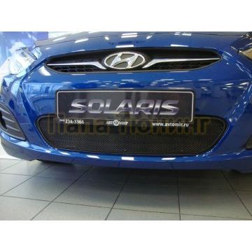 Защита радиатора Hyundai Solaris 2011-2014 black
