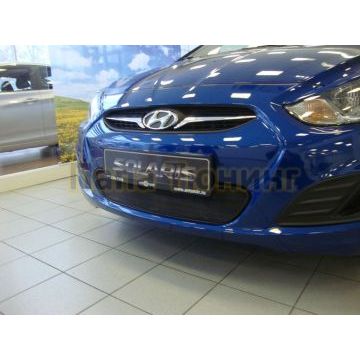 Защита радиатора Hyundai Solaris 2011-2014 black