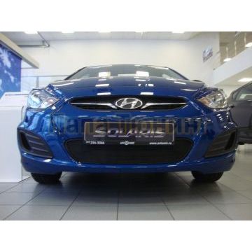 Защита радиатора Hyundai Solaris 2011-2014 black
