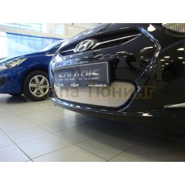 Защита радиатора Hyundai Solaris 2011-2014 chrome