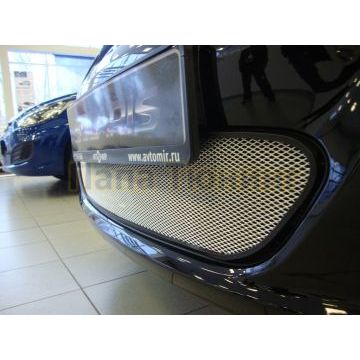 Защита радиатора Hyundai Solaris 2011-2014 chrome