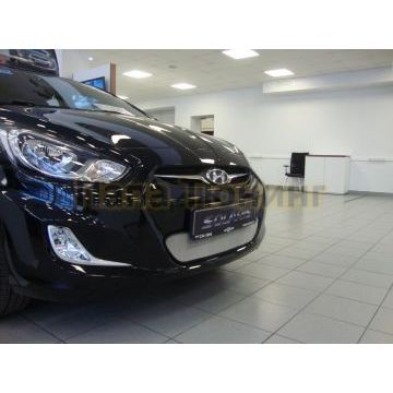Защита радиатора Hyundai Solaris 2011-2014 chrome