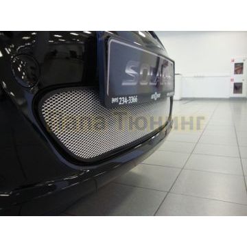 Защита радиатора Hyundai Solaris 2011-2014 chrome