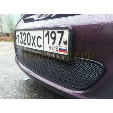 Защита радиатора Hyundai Solaris 2011-2014 black PREMIUM