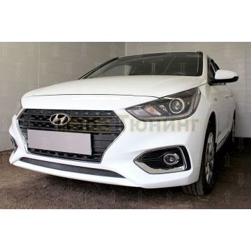 Защита радиатора Hyundai Solaris 2017- black