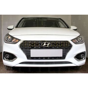 Защита радиатора Hyundai Solaris 2017- black