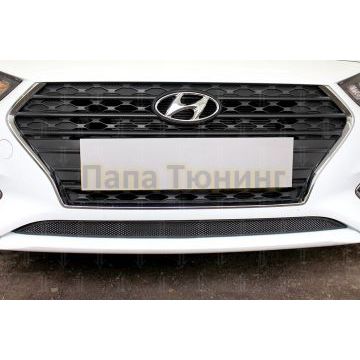 Защита радиатора Hyundai Solaris 2017- black