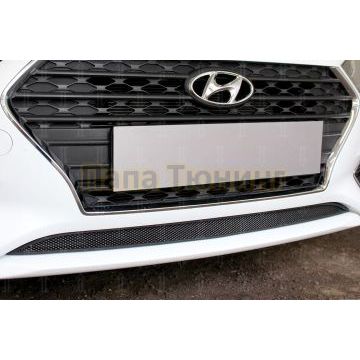 Защита радиатора Hyundai Solaris 2017- black