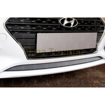 Защита радиатора Hyundai Solaris 2017- chrome