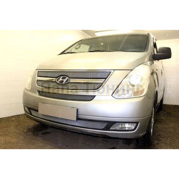 Защита радиатора Hyundai Starex H1 II 2007-2015 под буксировочный крюк chrome низ