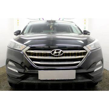 Защита радиатора Hyundai Tucson 2015-2018 black низ
