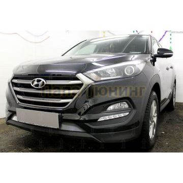 Защита радиатора Hyundai Tucson 2015-2018 chrome низ