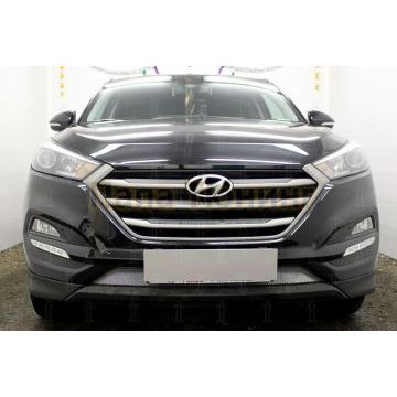 Защита радиатора Hyundai Tucson 2015-2018 chrome низ
