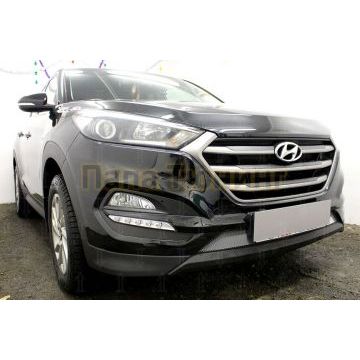 Защита радиатора Hyundai Tucson 2015-2018 chrome низ