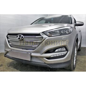 Защита радиатора Hyundai Tucson 2015-2018 chrome низ PREMIUM