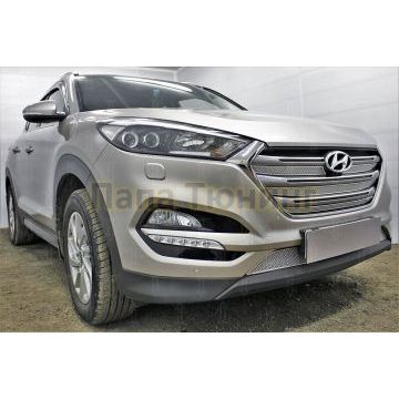 Защита радиатора Hyundai Tucson 2015-2018 chrome низ PREMIUM
