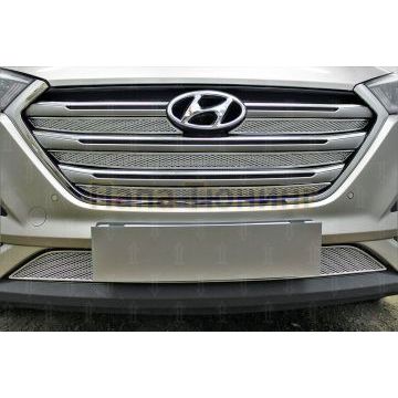 Защита радиатора Hyundai Tucson 2015-2018 chrome низ PREMIUM
