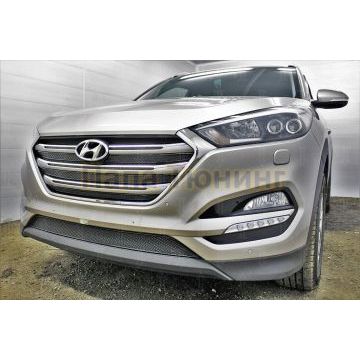 Защита радиатора Hyundai Tucson 2015-2018 black низ PREMIUM