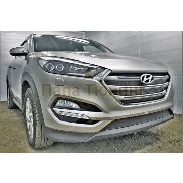 Защита радиатора Hyundai Tucson 2015-2018 black низ PREMIUM