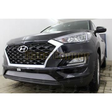 Защита радиатора Hyundai Tucson 2018-2021 chrome низ